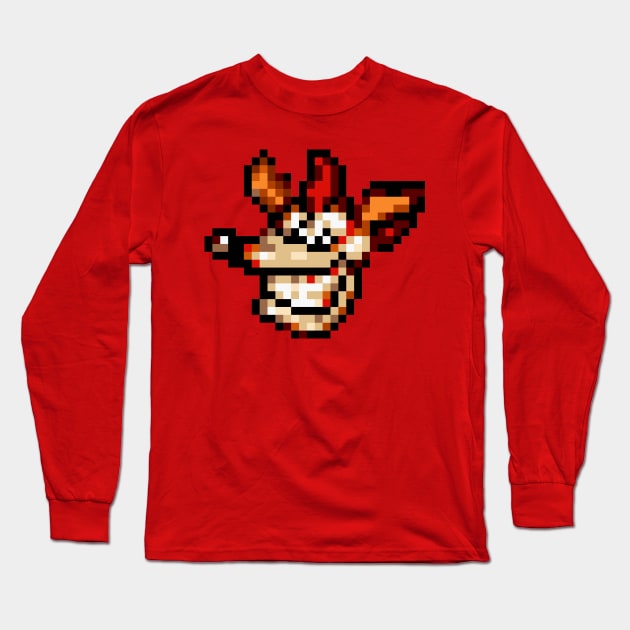 Pixel Crash Bandicoot Long Sleeve T-Shirt by spookpuke